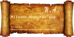 Milosev Anasztázia névjegykártya